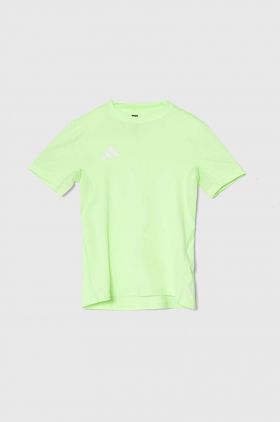 adidas tricou copii culoarea verde, neted