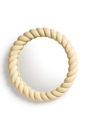 &k amsterdam oglinda de perete Braid Round Yellow