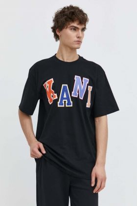 Karl Kani tricou din bumbac barbati, culoarea negru, cu imprimeu