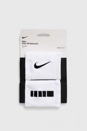 Nike brățări 2-pack culoarea alb