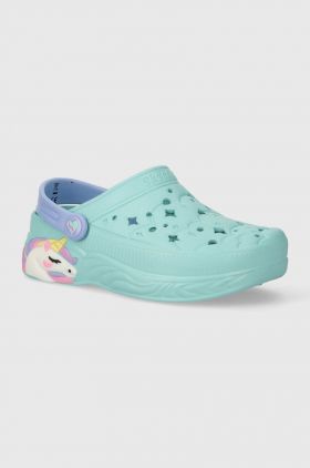 Skechers slapi copii UNICORN DREAMER culoarea turcoaz