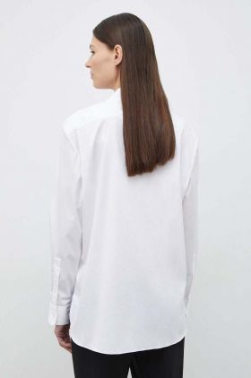 Theory camasa femei, culoarea alb, cu guler clasic, regular
