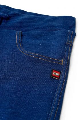 Lego pantaloni scurti copii culoarea albastru marin, talie reglabila