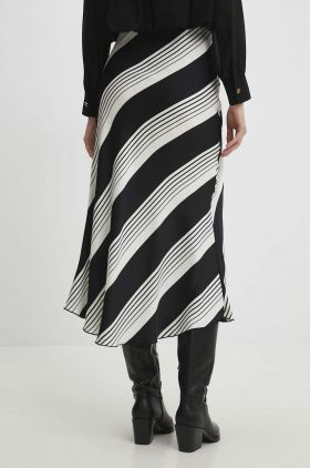 Answear Lab fusta culoarea negru, midi, evazati