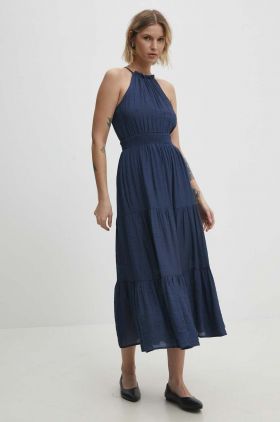 Answear Lab rochie culoarea albastru marin, maxi, evazati