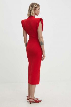 Answear Lab rochie culoarea rosu, midi, drept