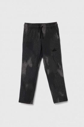 adidas pantaloni de trening pentru copii culoarea negru, modelator