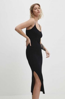 Answear Lab rochie culoarea negru, midi, mulata