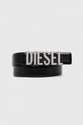 Diesel curea de piele femei, culoarea negru X09790.P6364