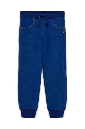 Lego pantaloni de trening pentru copii culoarea albastru marin, neted