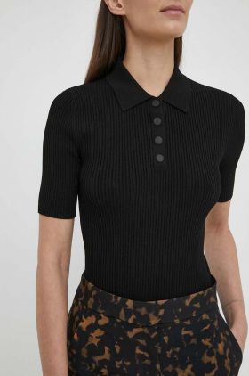 Theory tricou polo femei, culoarea negru