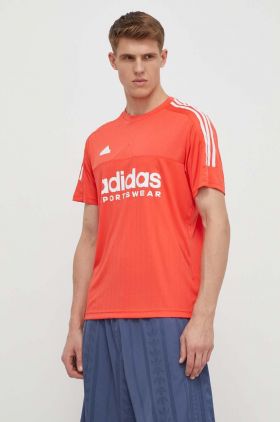 adidas tricou de antrenament TIRO culoarea rosu, cu imprimeu, IL5662