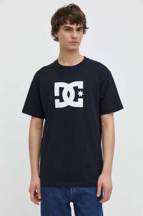 DC tricou din bumbac Star barbati, culoarea albastru marin, cu imprimeu, ADYZT05373