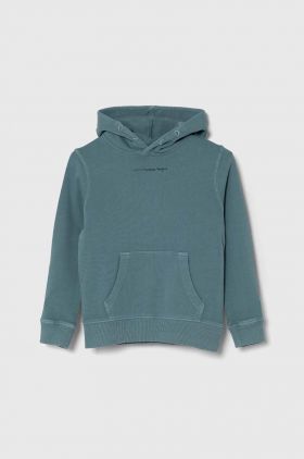 Pepe Jeans hanorac de bumbac pentru copii NEW DAVIDE HOODIE cu glugă, cu imprimeu