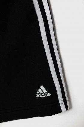 adidas pantaloni scurți din bumbac pentru copii U 3S KN SHO culoarea negru, talie reglabila