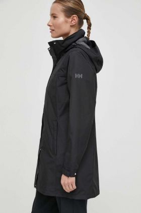 Helly Hansen geaca de ploaie femei, culoarea negru, de tranzitie, 62648