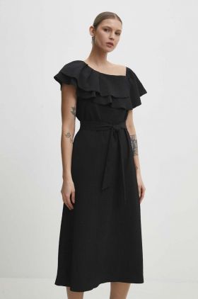 Answear Lab rochie culoarea negru, mini, evazati