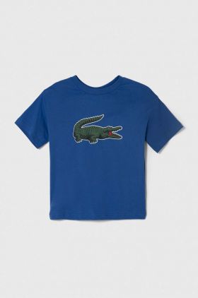 Lacoste tricou de bumbac pentru copii cu imprimeu