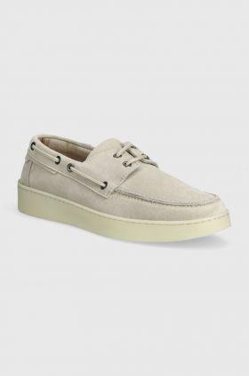 Marc O'Polo mocasini din piele intoarsa barbati, culoarea bej, 40228243202100 NN1M3017