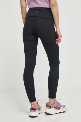 Marmot leggins sport Rock Haven Hybrid femei, culoarea negru, neted