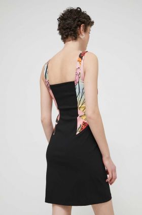 Desigual rochie MARBELLA LACROIX culoarea negru, mini, mulata, 24SWVW75