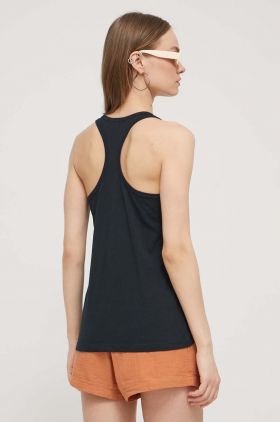 Roxy top din bumbac culoarea negru, ERJZT05668