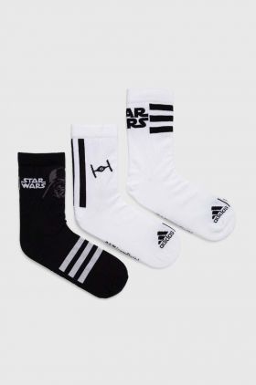 adidas Performance sosete copii x Star Wars 3-pack culoarea alb