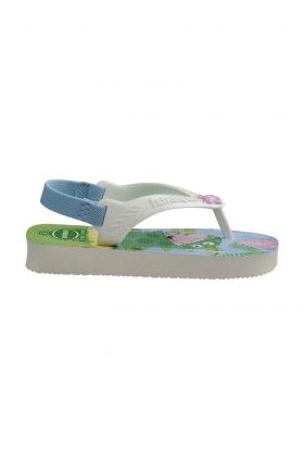 Havaianas slapi copii BABY PEPPA PIGE culoarea alb