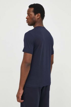 Gant tricou din bumbac barbati, culoarea albastru marin, cu imprimeu