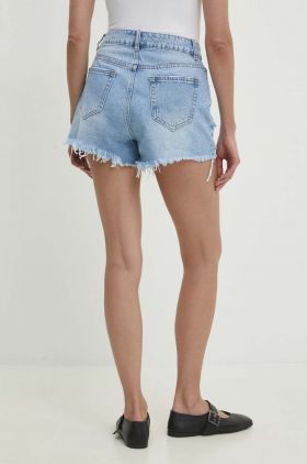 Answear Lab pantaloni scurti jeans femei, neted, high waist