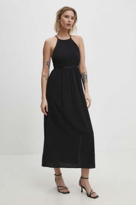 Answear Lab rochie culoarea negru, maxi, evazati