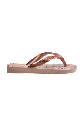 Havaianas slapi copii KIDS TOP PETS BALLET culoarea bej