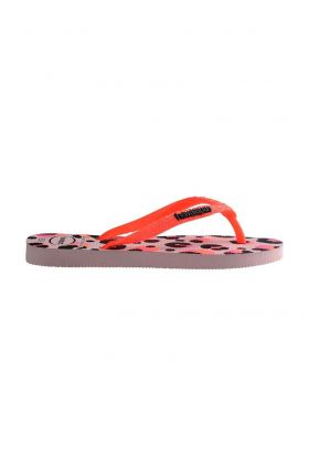 Havaianas slapi copii KIDS SLIMLITTER TREN culoarea portocaliu