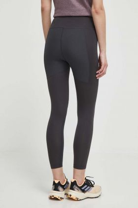 Helly Hansen leggins sport Blaze femei, culoarea gri, neted, 63182