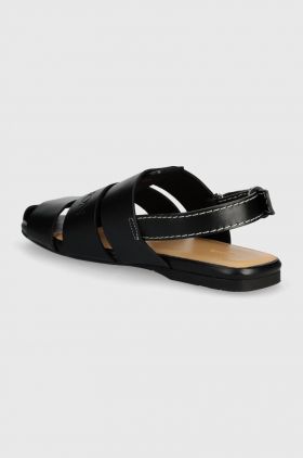 JW Anderson sandale de piele Fisherman Sandal femei, culoarea negru, ANW42215A