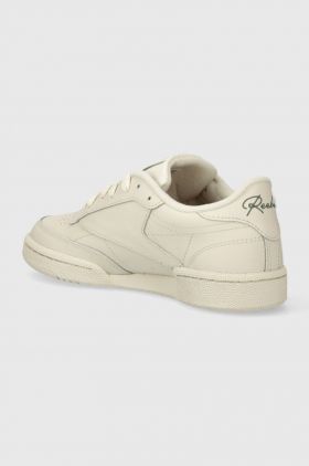 Reebok Classic sneakers din piele Club C 85 culoarea bej, 100202098