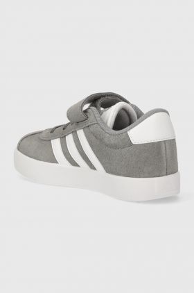 adidas sneakers de piele întoarsă pentru copii VL COURT 3.0 EL C culoarea gri