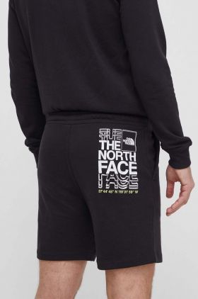 The North Face pantaloni scurti din bumbac culoarea negru, NF0A87ECJK31