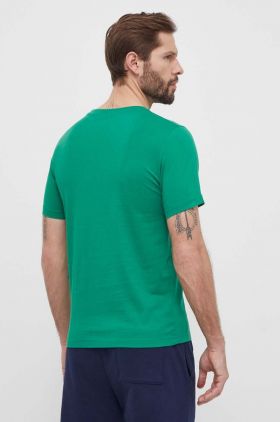 Puma tricou din bumbac bărbați, culoarea verde, cu imprimeu, 680175