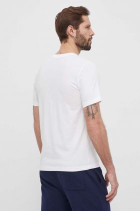 Puma tricou din bumbac bărbați, culoarea alb, cu imprimeu, 680176