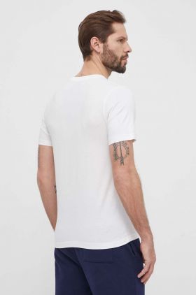 Puma tricou din bumbac bărbați, culoarea alb, cu imprimeu, 680177