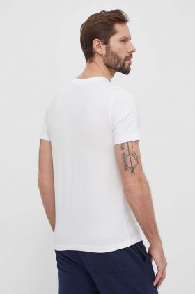 Puma tricou din bumbac bărbați, culoarea alb, cu imprimeu, 680180