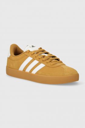 adidas sneakers din piele intoarsă VL COURT 3.0 culoarea galben, ID9183