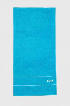 BOSS prosop din bumbac Plain River Blue 50 x 100 cm