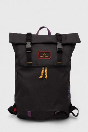 Doughnut rucsac Christopher Happy Camper culoarea negru, mare, neted, D195HA-0003