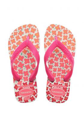 Havaianas slapi copii KIDS FLORESE culoarea roz