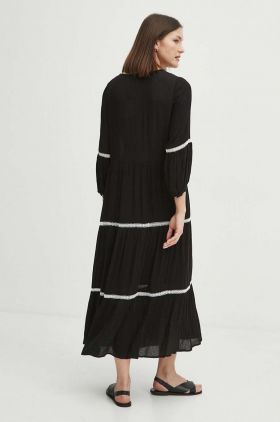 Medicine rochie culoarea negru, maxi, oversize