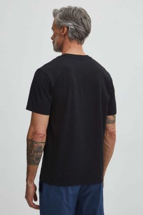 Medicine tricou din bumbac barbati, culoarea negru, cu imprimeu