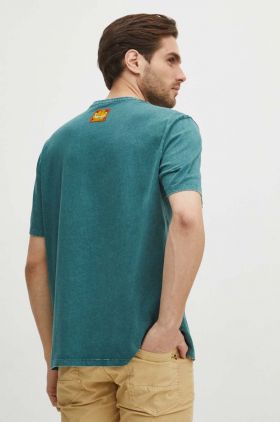 Medicine tricou barbati, culoarea verde, cu imprimeu