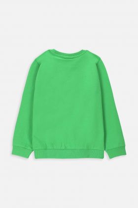 Coccodrillo longsleeve din bumbac pentru copii culoarea verde, cu imprimeu